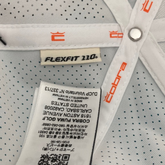 Cobra Crown C Patch White/Rickie Orange Headwear Men Fits All - Picture 10 of 13